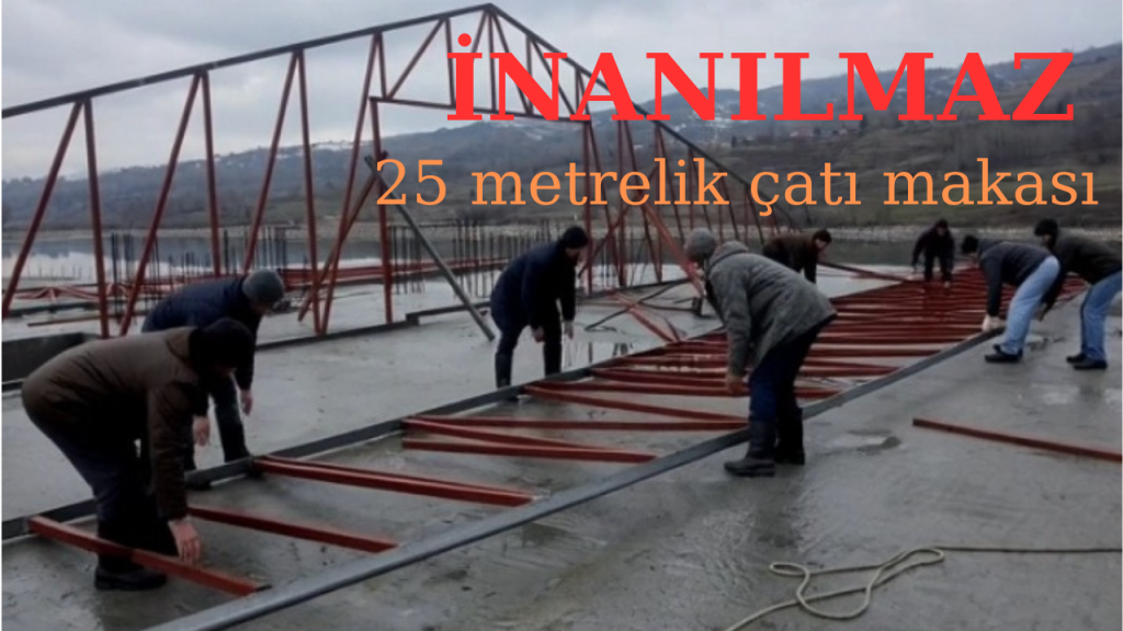 Dayanıklı hafif çelik çatı konstrüksiyonu ve izolasyon hazırlığı.