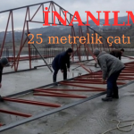 Dayanıklı hafif çelik çatı konstrüksiyonu ve izolasyon hazırlığı.